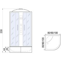 Душевая кабина River Dunay XL 100/44 TH - Превью изображения №19 — Интернет-магазин ПроЗаказ