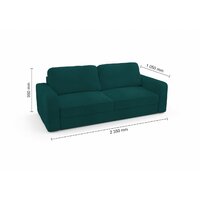 Диван Mio Tesoro Aurora (Velutto 20 бирюзовый) - Превью изображения №8 — Интернет-магазин ПроЗаказ