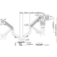 Кронштейн для монитора Gembird MA-DA2-02 - Превью изображения №2 — Интернет-магазин ПроЗаказ