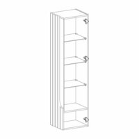 Шкаф распашной Неман мебель Лоренсо МН-043-03 (графит) - Превью изображения №4 — Интернет-магазин ПроЗаказ