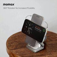 Беспроводное зарядное Momax Q2.Mag 3-in-1 UD31L (титановый) - Превью изображения №7 — Интернет-магазин ПроЗаказ