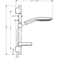 Душевой гарнитур  Hansgrohe Raindance Select S 150 (27803400) - Превью изображения №2 — Интернет-магазин ПроЗаказ