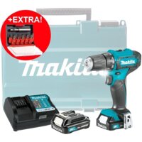 Дрель-шуруповерт Makita DF333DYX14 (с 2-мя АКБ, кейс +набор оснастки) - Превью изображения №2 — Интернет-магазин ПроЗаказ