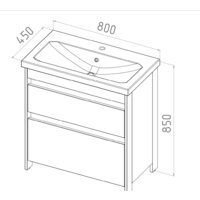  АВН Тумба под умывальник Ванкувер 80 66.03 (34) - Превью изображения №6 — Интернет-магазин ПроЗаказ