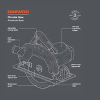 Дисковая (циркулярная) пила Daewoo Power DAS 1900-210 - Превью изображения №3 — Интернет-магазин ПроЗаказ