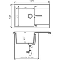 Кухонная мойка Polygran Gals-760 (белый хлопок 36) - Превью изображения №2 — Интернет-магазин ПроЗаказ
