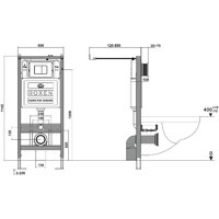 Унитаз подвесной Roxen Cube bidet в комплекте с инсталляцией StounFix Dual Fresh 6 в 1 968439 (кнопка: сатин) - Превью изображения №18 — Интернет-магазин ПроЗаказ