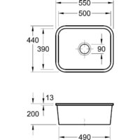 Кухонная мойка Villeroy & Boch Cisterna 60 C 670602KR - Превью изображения №2 — Интернет-магазин ПроЗаказ