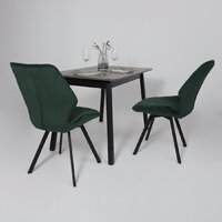 Кухонный стол Мамадома Tirk radial-110 раздвижной 110-142х70 (дымчатая керамика/черный) - Превью изображения №4 — Интернет-магазин ПроЗаказ