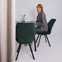 Кухонный стол Мамадома Tirk radial-110 раздвижной 110-142х70 (дымчатая керамика/черный) - Превью изображения №2 — Интернет-магазин ПроЗаказ