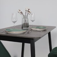 Кухонный стол Мамадома Tirk radial-110 раздвижной 110-142х70 (дымчатая керамика/черный) - Превью изображения №5 — Интернет-магазин ПроЗаказ