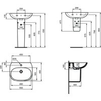 Умывальник Ideal Standard Tesi 55 (тонкий бортик) - Превью изображения №2 — Интернет-магазин ПроЗаказ