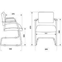 Офисный стул Бюрократ CH-271N-V/BLACK (черный) - Превью изображения №5 — Интернет-магазин ПроЗаказ