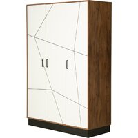 Шкаф распашной Олмеко Гамма 54.12 3-х дверный (таксония/черный/ПВХ белый) - Превью изображения №2 — Интернет-магазин ПроЗаказ