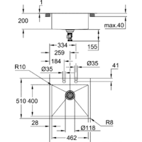 Кухонная мойка Grohe K800 60-S 51,8/51 1.0 31583SD1 - Превью изображения №3 — Интернет-магазин ПроЗаказ