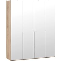 Трия Порто СМ-393.07.109 с 4 зеркальными дверями (яблоня беллуно/графит)