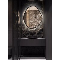 Зеркало EMZE Led с подсветкой и УФ-окантовкой 76x92 LED.UV.NF.76.92.CHE.4K (черный) - Превью изображения №4 — Интернет-магазин ПроЗаказ