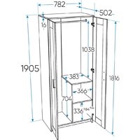 Шкаф распашной Mio Tesoro Нави 2 двери 2.15.01.070.19 (кашемир) - Превью изображения №7 — Интернет-магазин ПроЗаказ