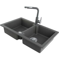 Кухонная мойка Kernau KGS A 80 2B Grey Metallic - Превью изображения №4 — Интернет-магазин ПроЗаказ