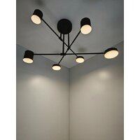 Люстра средней высоты Mirastyle Диод XL-21015/3+3 BK - Превью изображения №10 — Интернет-магазин ПроЗаказ