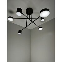 Люстра средней высоты Mirastyle Диод XL-21015/3+3 BK - Превью изображения №9 — Интернет-магазин ПроЗаказ