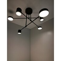 Люстра средней высоты Mirastyle Диод XL-21015/3+3 BK - Превью изображения №8 — Интернет-магазин ПроЗаказ