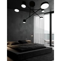 Люстра средней высоты Mirastyle Диод XL-21015/3+3 BK - Превью изображения №4 — Интернет-магазин ПроЗаказ