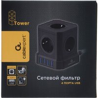 Сетевой фильтр Cablexpert TWR-5-U4-B-3 - Превью изображения №6 — Интернет-магазин ПроЗаказ