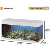 Аквариум Ferplast Dubai 100 led 240 л (белый) - Превью изображения №3 — Интернет-магазин ПроЗаказ