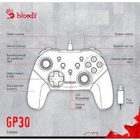 Геймпад A4Tech Bloody GP30 (черный/красный) - Превью изображения №9 — Интернет-магазин ПроЗаказ