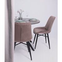 Стул AksHome Devis (бежевый велюр Bluvel 38/черный) - Превью изображения №2 — Интернет-магазин ПроЗаказ