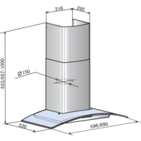 Кухонная вытяжка Elikor Аметист S4 60П-700-Э4Д (черный) - Превью изображения №2 — Интернет-магазин ПроЗаказ