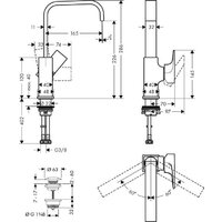 Смеситель Hansgrohe 32511700 - Превью изображения №3 — Интернет-магазин ПроЗаказ