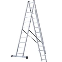 Лестница-стремянка Новая высота NV 123 алюминиевая трёхсекционная 3x11 ступеней - Превью изображения №4 — Интернет-магазин ПроЗаказ