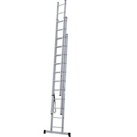 Лестница-стремянка Новая высота NV 123 алюминиевая трёхсекционная 3x11 ступеней - Превью изображения №3 — Интернет-магазин ПроЗаказ