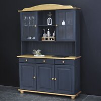 Шкаф-витрина Диприз Lena Д.73012.3 (серый воск/антик) - Превью изображения №2 — Интернет-магазин ПроЗаказ