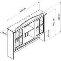 Шкаф-витрина Диприз Lena Д.73012.3 (серый воск/антик) - Превью изображения №3 — Интернет-магазин ПроЗаказ