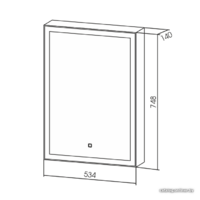  Silver Mirrors Шкаф с зеркалом Киотo 53.5х75 LED-00002357 - Превью изображения №8 — Интернет-магазин ПроЗаказ