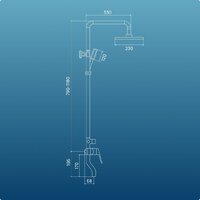 Душевая система  РМС PL7BL-009DK - Превью изображения №6 — Интернет-магазин ПроЗаказ