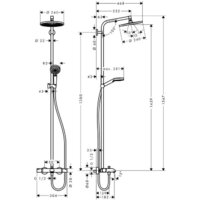 Душевая система  Hansgrohe Crometta S 240 Showerpipe [27320000] - Превью изображения №2 — Интернет-магазин ПроЗаказ