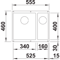 Кухонная мойка Blanco Rotan 340/160-U 526096 (черный) - Превью изображения №2 — Интернет-магазин ПроЗаказ