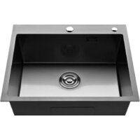 Кухонная мойка Roxen Simple 560220-55B PVD графит (с коландером и дозатором) - Превью изображения №4 — Интернет-магазин ПроЗаказ