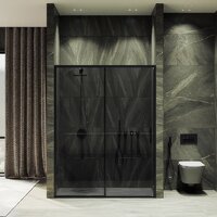 Душевая дверь MaybahGlass 195x120 MGD-1284-6 (графит/черный) - Превью изображения №3 — Интернет-магазин ПроЗаказ