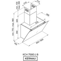 Кухонная вытяжка Kernau KCH 7580.1 B Matt Glass - Превью изображения №3 — Интернет-магазин ПроЗаказ