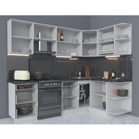 Готовая кухня Интерлиния Мила Матте 1.5x2.5 Б правая (океан/луна/травертин серый) - Превью изображения №3 — Интернет-магазин ПроЗаказ