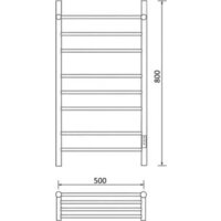 Полотенцесушитель Маргроид Ferrum Вид 10 СНШ 80x50 (латунь матовая, таймер справа) - Превью изображения №3 — Интернет-магазин ПроЗаказ