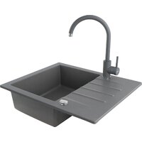 Кухонная мойка Kernau KGS A 4560 1B1D Grey Metallic - Превью изображения №6 — Интернет-магазин ПроЗаказ