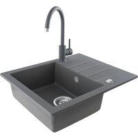 Кухонная мойка Kernau KGS A 4560 1B1D Grey Metallic - Превью изображения №2 — Интернет-магазин ПроЗаказ