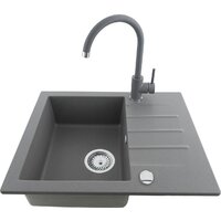 Кухонная мойка Kernau KGS A 4560 1B1D Grey Metallic - Превью изображения №5 — Интернет-магазин ПроЗаказ