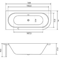Ванна Lauter Bliss 170х75 L 21201071L - Превью изображения №28 — Интернет-магазин ПроЗаказ